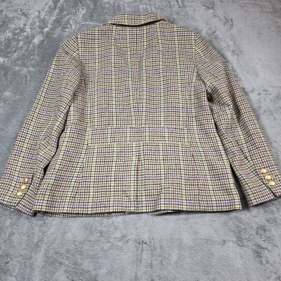 Talbots Blazer 12 Classic Shetland Plaid Wool Blend Preppy Academia Office - Picture 8 of 13
